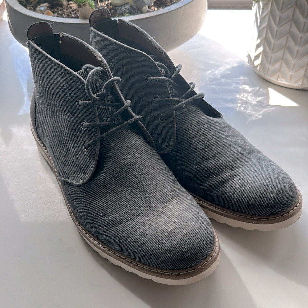Hawker Rye Men's Denim Canvas Lace-Up Boots | Size 11 | Blue | Worn Once